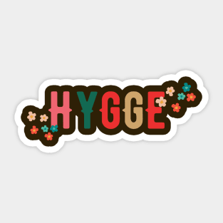 Hygge + flowers Sticker